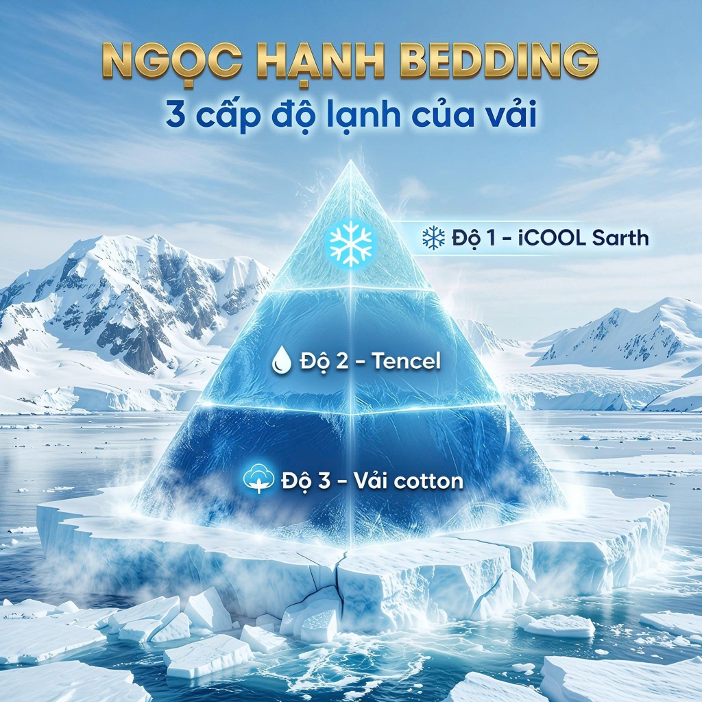 CHĂN HÈ MÁT LẠNH / CHĂN LẠNH iCool Sarth, mềm mại, mát lạnh, thoáng khí, gối icool mát lạnh - Ngọc Hạnh Bedding