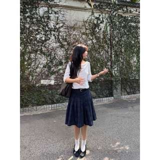 𝐘𝐮𝐫𝐢 𝐒𝐤𝐢𝐫𝐭 - Chân váy caro nữ dáng lửng nhiennhienvintage NCV00017
