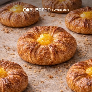 [Hỏa tốc HCM] Bánh Đông Lạnh Ngàn Lớp Vương Miện Nhân Custard 75gr - Túi 6 bánh Cobi Bread HSD 12 Tháng