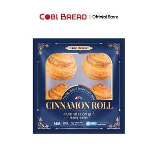 [Hỏa tốc HCM] Bánh Đông Lạnh Ngàn Lớp Cuộn Đường Quế/ Ciramon Roll 75gr - Túi 4 bánh Cobi Bread HSD 12 Tháng