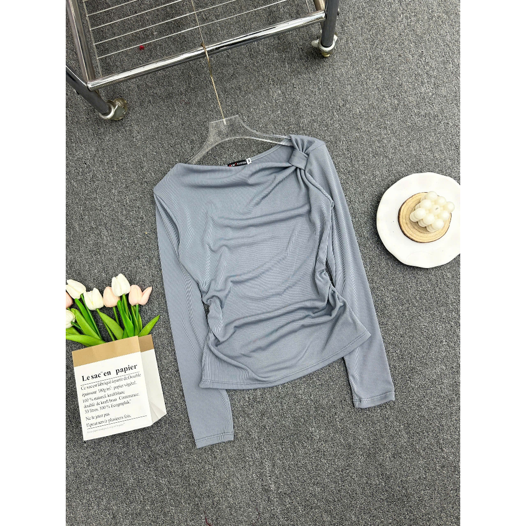 Áo Thun Nữ Dài Tay Bigsize ESHOP Thun Gân Ôm Body Dễ Thương Kiểu Đẹp Xinh Mùa Thu Đông MS531