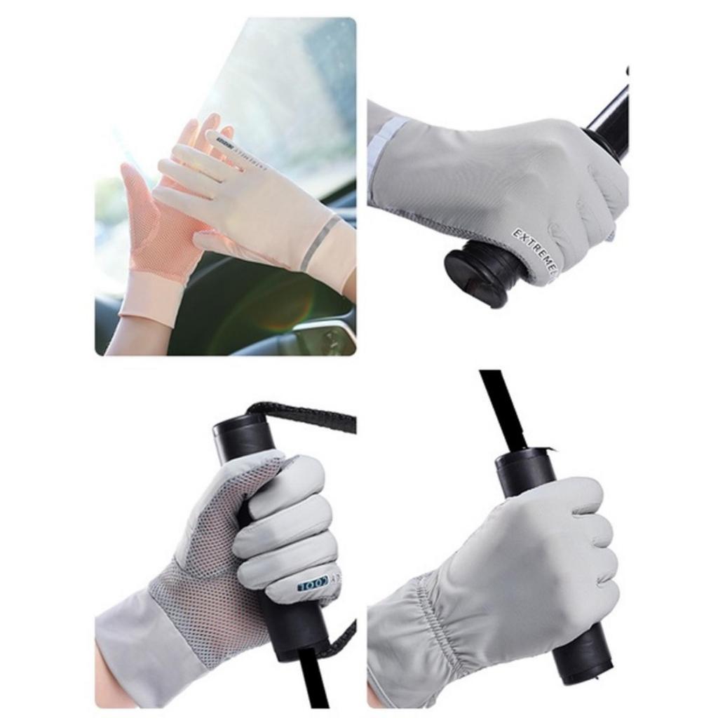 Găng tay chống nắng UPF50+ chống tia UV thoáng khí cho nữ chạy xe đạp/ thể thao