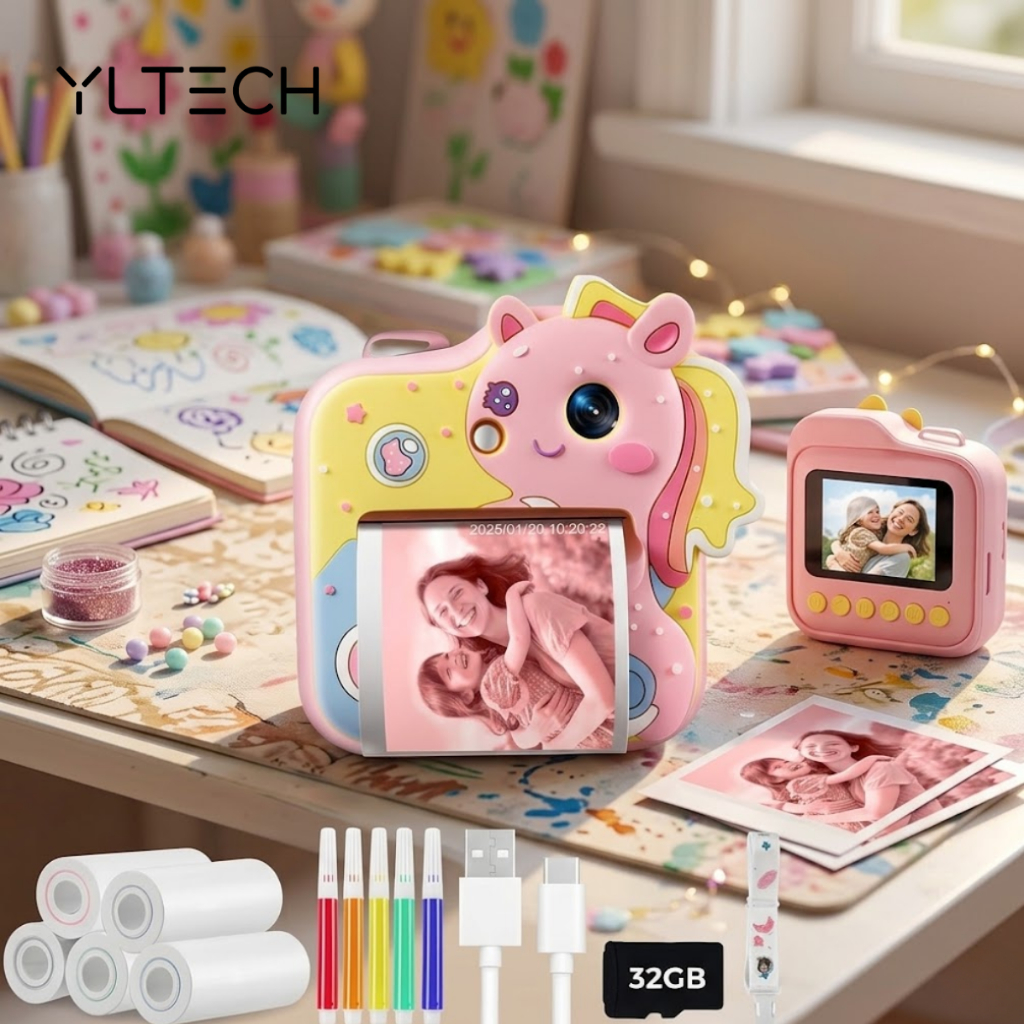 Máy Ảnh Đa Năng Munbyn Chụp In Ảnh Lấy Ngay | Game & MP3 | Hỗ Trợ Thẻ Nhớ 32GB