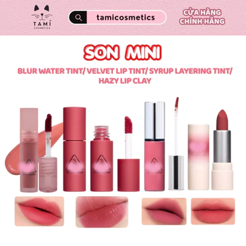 Son Mini 3.C.E Blur Water Tint/ Velvet Lip Tint/ Syrup Layering Tint/ Hazy Lip Clay