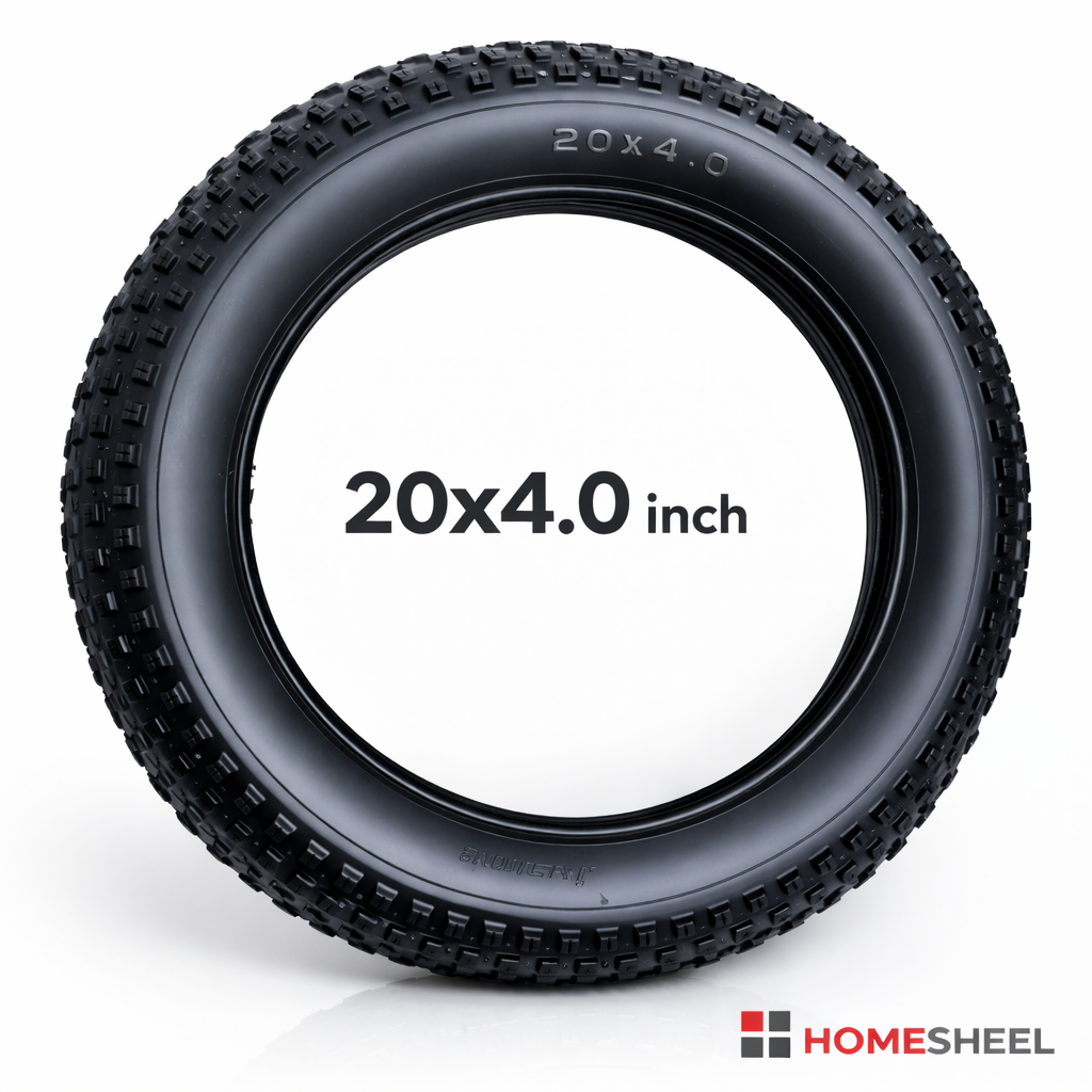 Lốp + Xăm Ruột Xe Điện 20x4.0 HOMESHEEL Chính Hãng – Dày, Êm, Chống Đinh, Loại 1