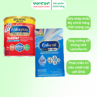 Sữa bột Enfamil Enspire Optimum 850g và Enfagrow Premium 907g chính hãng Mỹ hỗ trợ đề kháng trí não
