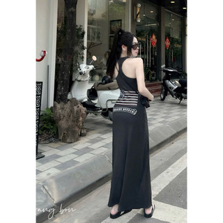 Váy Thun Chom Body Maxi 3 Lỗ