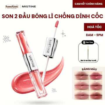 Son 2 Đầu Bóng Và Lì Mistine - Chất Lì Bóng, Môi Căng Mọng Tự Nhiên