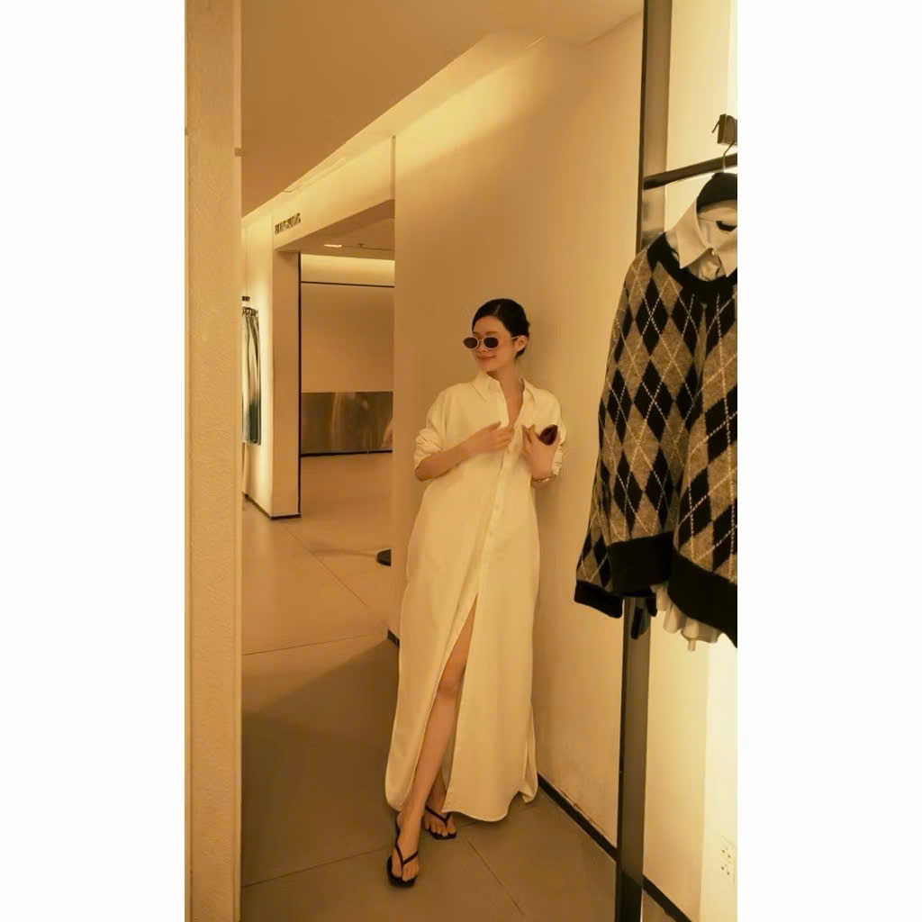 𝗦𝗼𝗳𝗮 𝗗𝗿𝗲𝘀𝘀 - Đầm Sơ mi Linen dáng dài