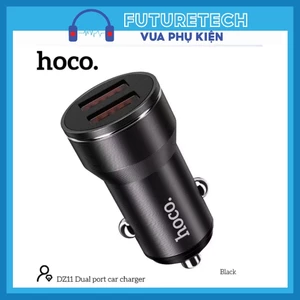 Tẩu Sạc Ô Tô Hoco DZ11 2 cổng USB 2.4A hỗ trợ sạc nhanh siêu bền