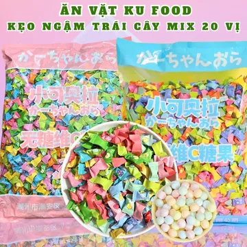 [MIX 20 VỊ TÚI 500G TO] KẸO Ngậm Vị Trái Cây Mix Vị - Kẹo Ngậm Ho Không Đường - Kẹo Ngậm Xiao Ke Ao La - Kẹo The Mát