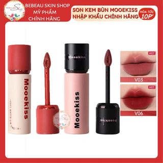 Son Kem Bùn Mooekiss Velvet Lip Mud Mịn Lì Môi Lên Màu Chuẩn Nhập Khẩu Chính Hãng - Bebeau
