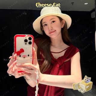 Hoạt Hình Mèo Nhút Nhát Nơ 3D Ốp Lưng iPhone 13 14 15 16 17 11 12 13 Pro Max Xs Max XR 7 8 6 Plus 16E 17 Air
