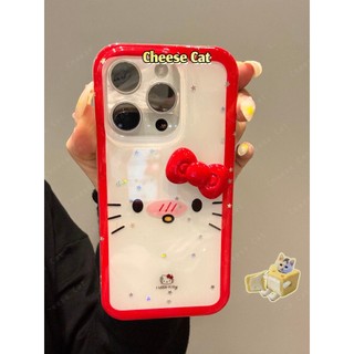 Hoạt Hình Mèo Nhút Nhát Nơ 3D Ốp Lưng iPhone 13 14 15 16 17 11 12 13 Pro Max Xs Max XR 7 8 6 Plus 16E 17 Air