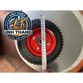 Bánh xe đẩy ASIA cao su đặc mâm đỏ đường kính 20cm