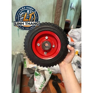 Bánh xe đẩy ASIA cao su đặc mâm đỏ đường kính 20cm