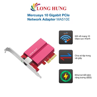 Card mạng PCIe Mercusys 10 Gigabit PCle Network Adapter MA510E – Hàng chính hãng