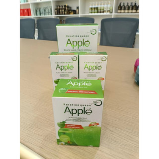 kem nhuộm tóc phủ bạc đen, nâu APPLE táo xanh