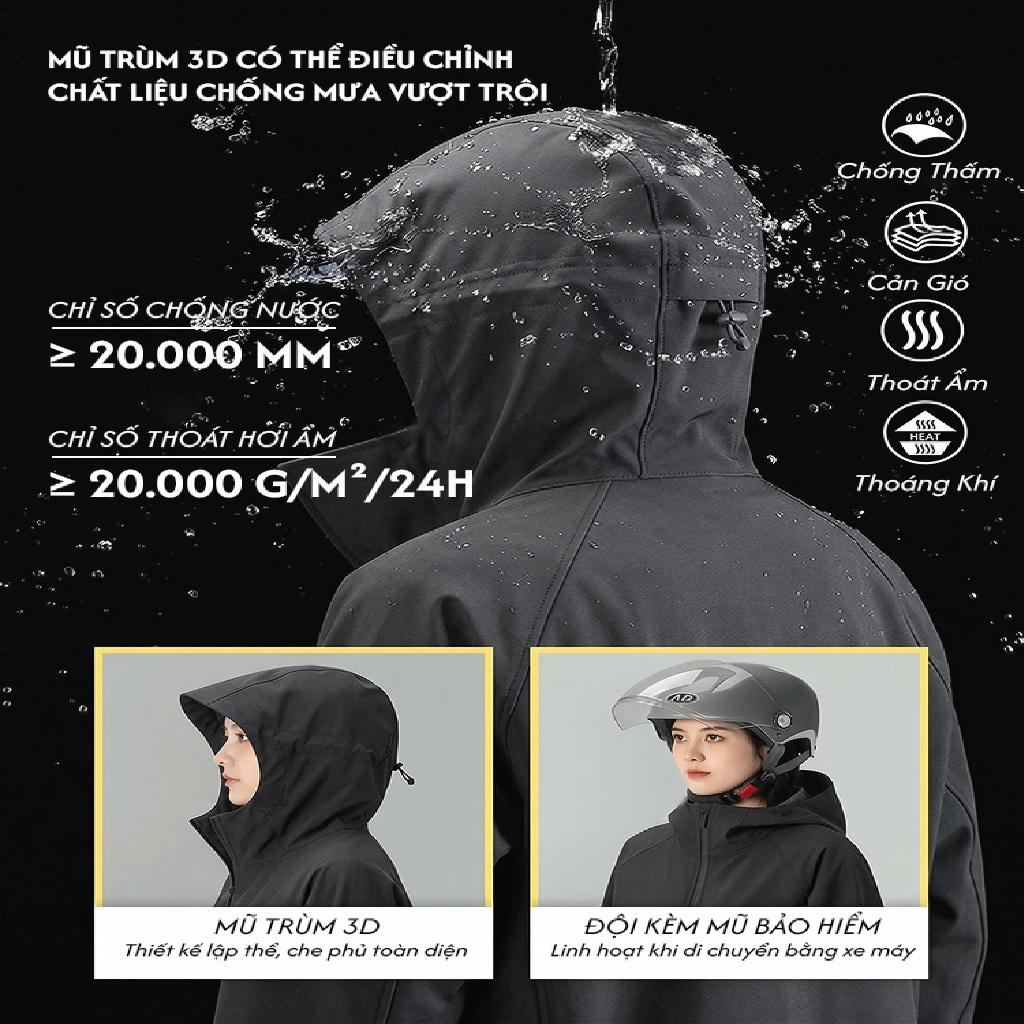 Áo Khoác Chống Thấm Nước Cao Cấp OKAY 3IN1 Chống Nắng UPF 50+ Cản Gió  Thoáng Khí Phù Hợp Đi Làm Đi Phượt