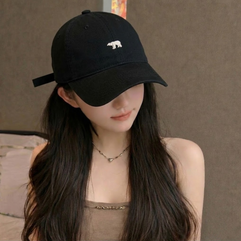 Mũ Lưỡi Trai Thêu Hình Gấu Đội Thời Trang, Nón Lưỡi Trai Form Mũ Mềm To, Vành Mũ Cứng Cáp, Chất KaKi Mềm Mịn Cho Nam Nữ