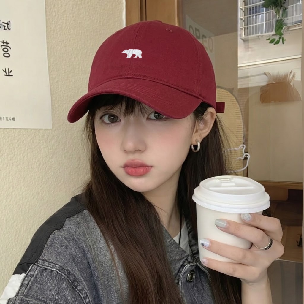 Mũ Lưỡi Trai Thêu Hình Gấu Đội Thời Trang, Nón Lưỡi Trai Form Mũ Mềm To, Vành Mũ Cứng Cáp, Chất KaKi Mềm Mịn Cho Nam Nữ