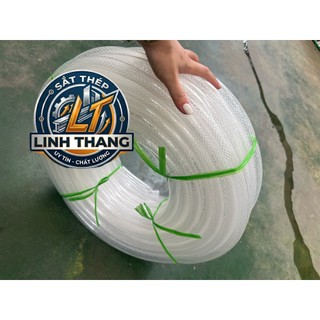 Cuộn 50m dây ống nước lưới dẻo trong suốt phi 21 hàng tốt (kích thước ống tính phỉ bì)