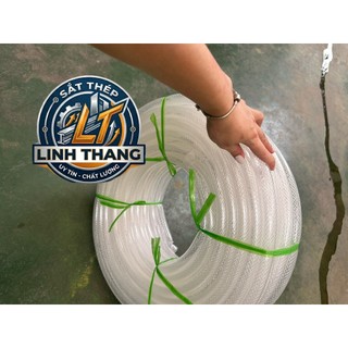Cuộn 50m dây ống nước lưới dẻo trong suốt phi 21 hàng tốt (kích thước ống tính phỉ bì)