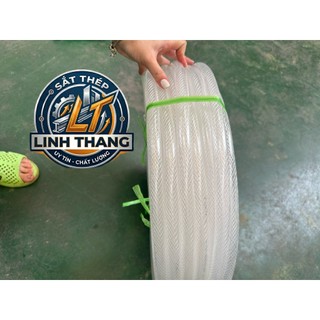 Cuộn 50m dây ống nước lưới dẻo trong suốt phi 21 hàng tốt (kích thước ống tính phỉ bì)