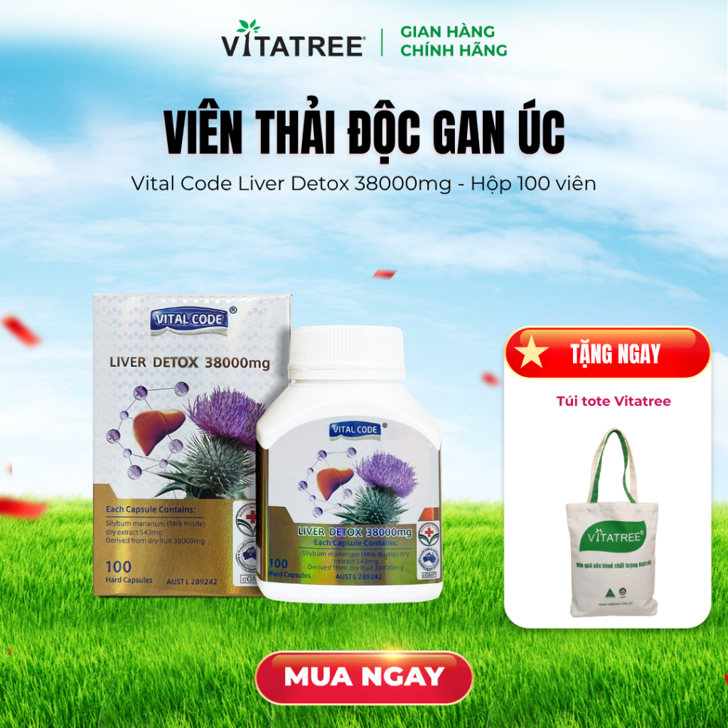 TPBVSK Vital Code Liver Detox 38000mg Hộp 100 Viên - Viên Uống Hỗ Trợ ...