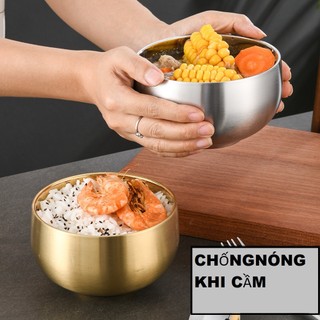 Chén Bát Inox 304 Đa Năng  2 Size 12cm và  13cm ăn cơm ăn Súp - BátĂnSúp