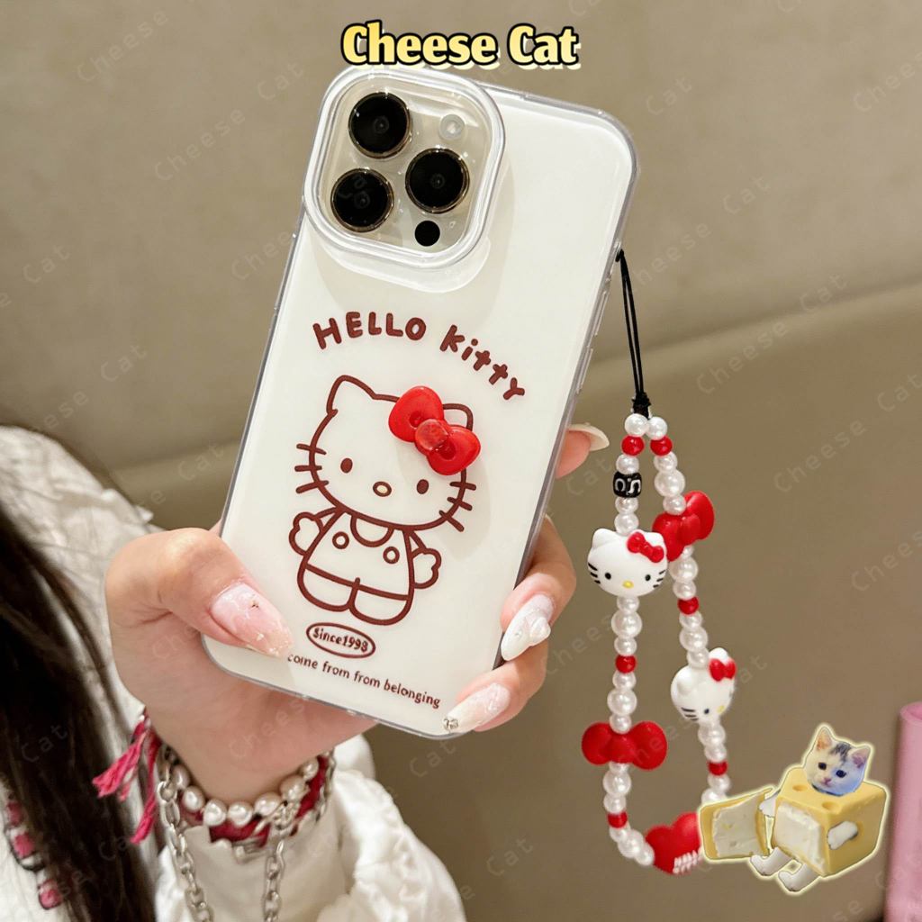 ins Ốp lưng iPhone màu đỏ tía Kitty cho iPhone 13 14 15 16 17 11 12 13 Pro Max Xs Max XR 7 8 6 Plus