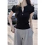 Áo Thun Nữ Cổ Tròn Tay Ngắn Basic Phối Nút Cài RANSHI Ôm Body Chất Thun Cotton Mềm Mịn - RA360