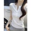 Áo Thun Nữ Cổ Tròn Tay Ngắn Basic Phối Nút Cài RANSHI Ôm Body Chất Thun Cotton Mềm Mịn - RA360