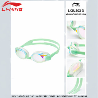 Kính bơi thể thao LI-NING tráng gương chống chói kính ôm sát phù hợp bơi tập luyện