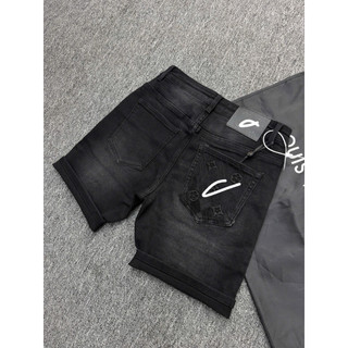 quần short jean nam màu đen điểm nhấn hoạ tiết túi sau đẹp,vải dày mềm co giãn nhẹ phom dáng chuẩn siêu cấp quảng châu