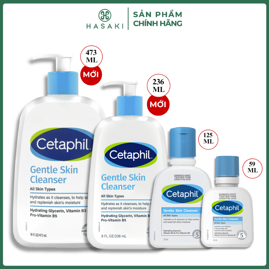 [DAILY] Sữa Rửa Mặt Dịu Lành Cho Da Nhạy Cảm Cetaphil Gentle Skin Cleanser Hasaki Sản Phẩm Chính Hãng