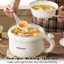 QCOOKO Nồi Điện Đa Năng Nhà Bếp - Chảo Điện Chống Dính, Nấu Lẩu, Xào, Nấu Cơm, Mì - Lý Tưởng Cho Ký Túc Sách Sinh Viên