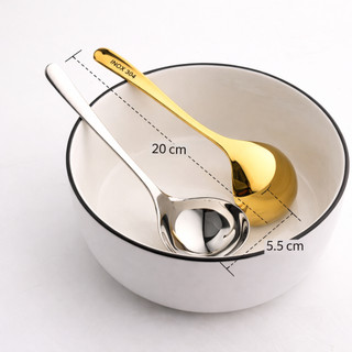 Muỗng Múc Canh Súp Lòng Sâu Loại Nhỏ Hàn Quốc Inox 304 Cán Dài 20 x 5,5 cm Chất Lượng Cao Dễ Vệ Sinh Phụ Kiện Nhà Bếp
