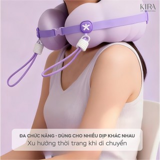 Gối Mây Đeo Cổ Chữ U "Cloud Pillow" Đa Năng - Gối Kê Cổ Du Lịch Tặng Dây Đeo Chéo Cá Tính