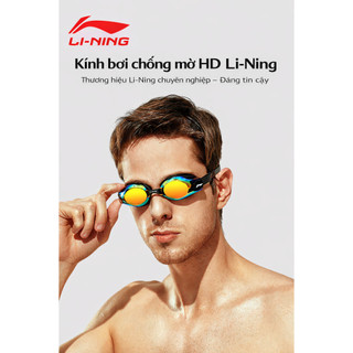 Kính bơi tráng gương LI-NING chống UV chống nước vào mắt dây đeo điều chỉnh dễ dàng