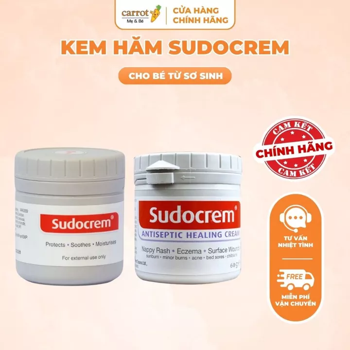 Kem Hăm SUDOCREM, Kem Chống Hăm Tã Cho Trẻ Sơ Sinh 60G