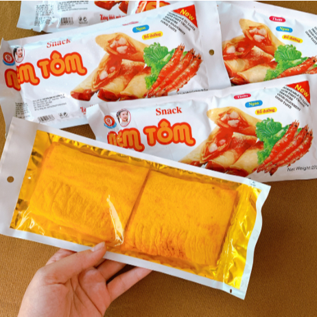 Snack Nem Tôm Ba Anh Em Food, Snack Tẩm Vị Cay Cay Giòn Rụm - Đồ Ăn Vặt