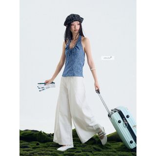 𝐌𝐨𝐨𝐝𝐲 𝐓𝐨𝐩 - Áo kiểu nữ, áo cổ yếm thiết kế buộc dây sau lưng chun nhien.offical NAS00051