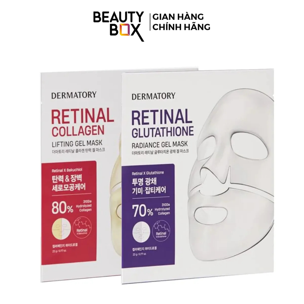 Mặt Nạ Cao Cấp Dermatory Dưỡng Da Săn Chắc, Sáng Mịn Retinal Gel Mask 22g