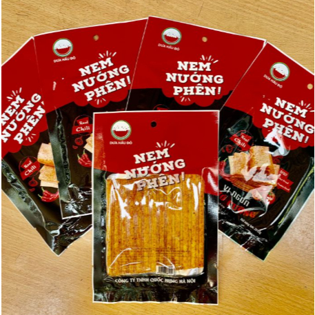 Snack Nem Nướng Phên, Snack Cay Cay Xé Miếng Thơm Ngon - Đồ Ăn Vặt