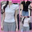 Áo Thun Nữ Cổ Tròn Tay Ngắn Basic Phối Nút Cài RANSHI Ôm Body Chất Thun Cotton Mềm Mịn - RA360
