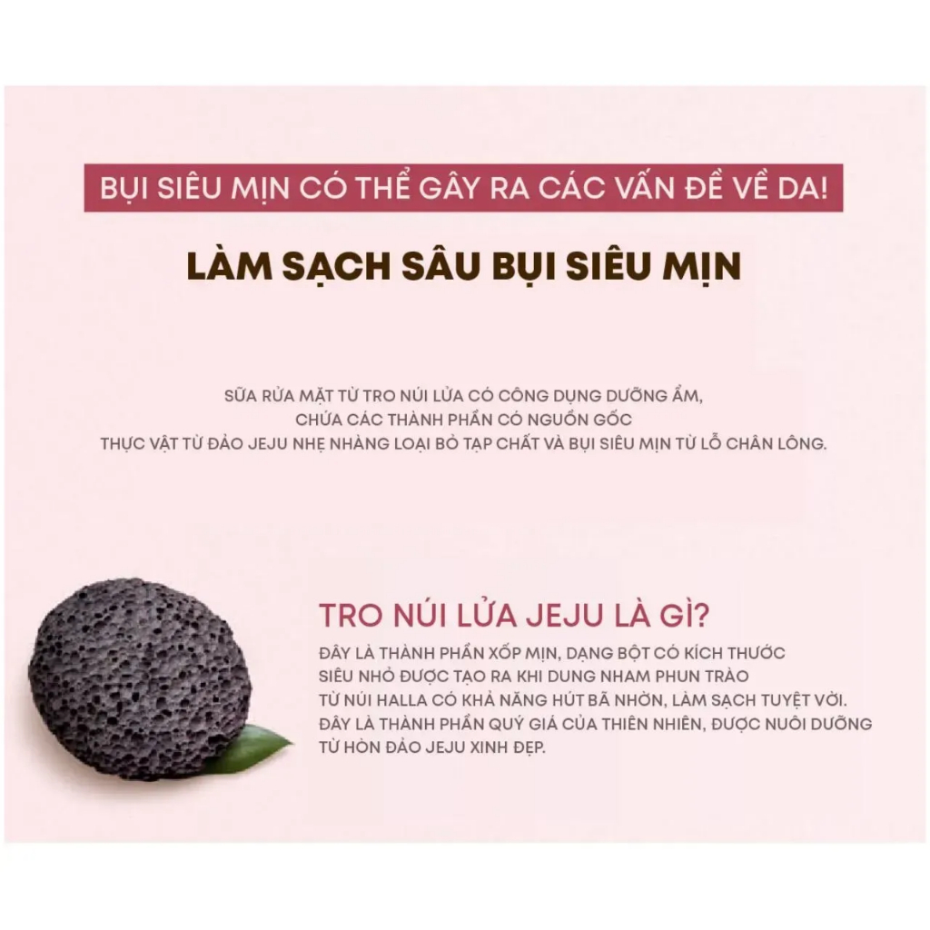 [Săn Sale] Sữa Rửa Mặt Làm Sạch Sâu THE FACE SHOP Jeju Volcanic Lava Anti Dust Pore Cleansing Foam 70ml