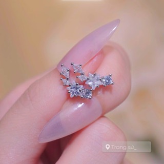 Bông Tai Mạ Vàng 18K Đính Kim Cương Nhân Tạo | Hot Trend Hàn Quốc | Phụ Kiện Thời Trang Cho Nữ | KT2087 JULI