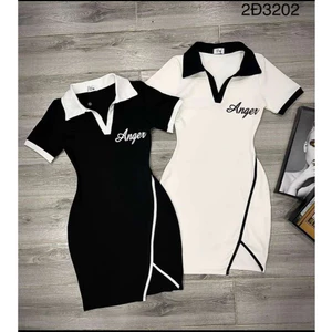 Đầm bé gái body chữ A dáng ôm phối viền phong cách năng động cá tính, váy mẹ và bé gái diện đi chơi dạo phố