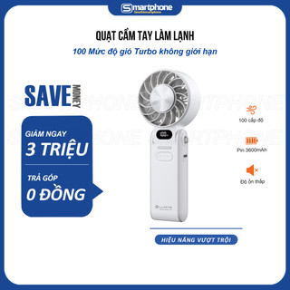 Quạt tích điện cầm tay mini cao câp Lumias F3600A - 10W, 100 tốc độ gió - 4000mAh, làm mát cực nhanh